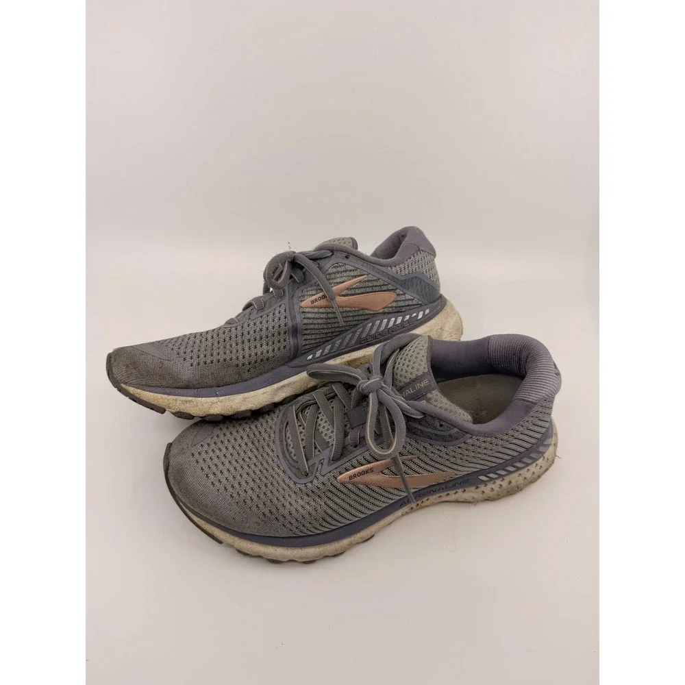 Brooks Adrenaline GTS 20 Womens Running Shoes Grey Rose Gold 1202961B073 8.5